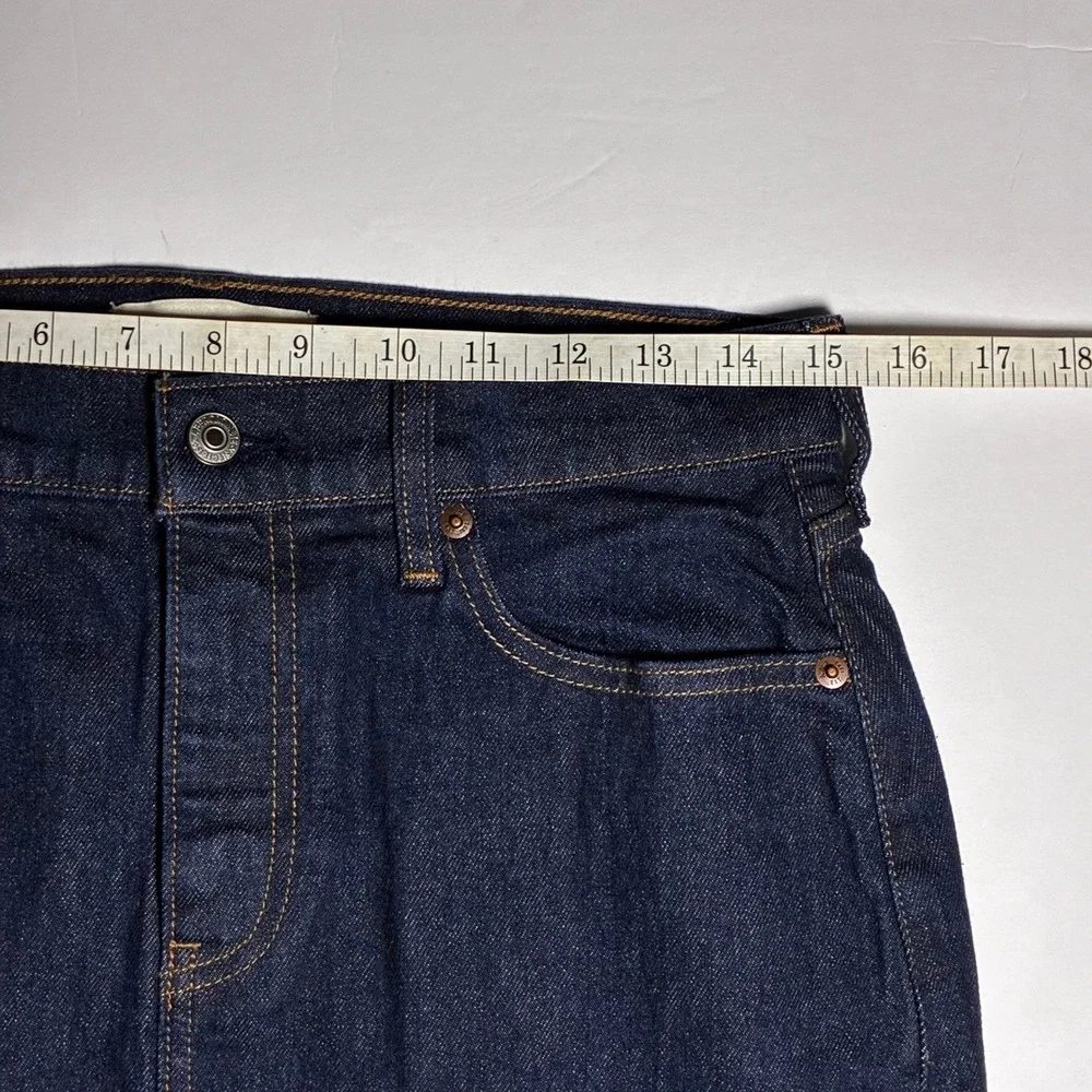 Abercrombie & Fitch Mid Rise Denim Jean Mini Skirt Coquette Clean Girl Size 25/0